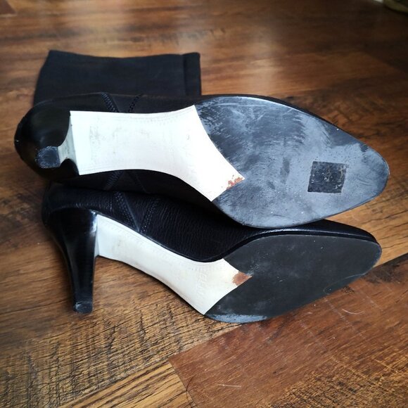 Franklin Elman Italy Soft Leather Knee High Boots Black Size US 9 EU 40 - Picture 11 of 12